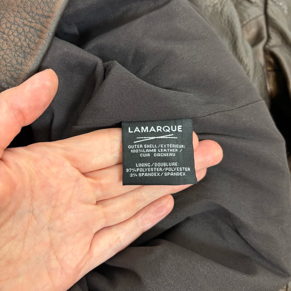LAMARQUE Marlowe Coat in Rub Off Brow Size L - Picture 9 of 11